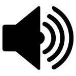 sound speaker icon on white background free vector