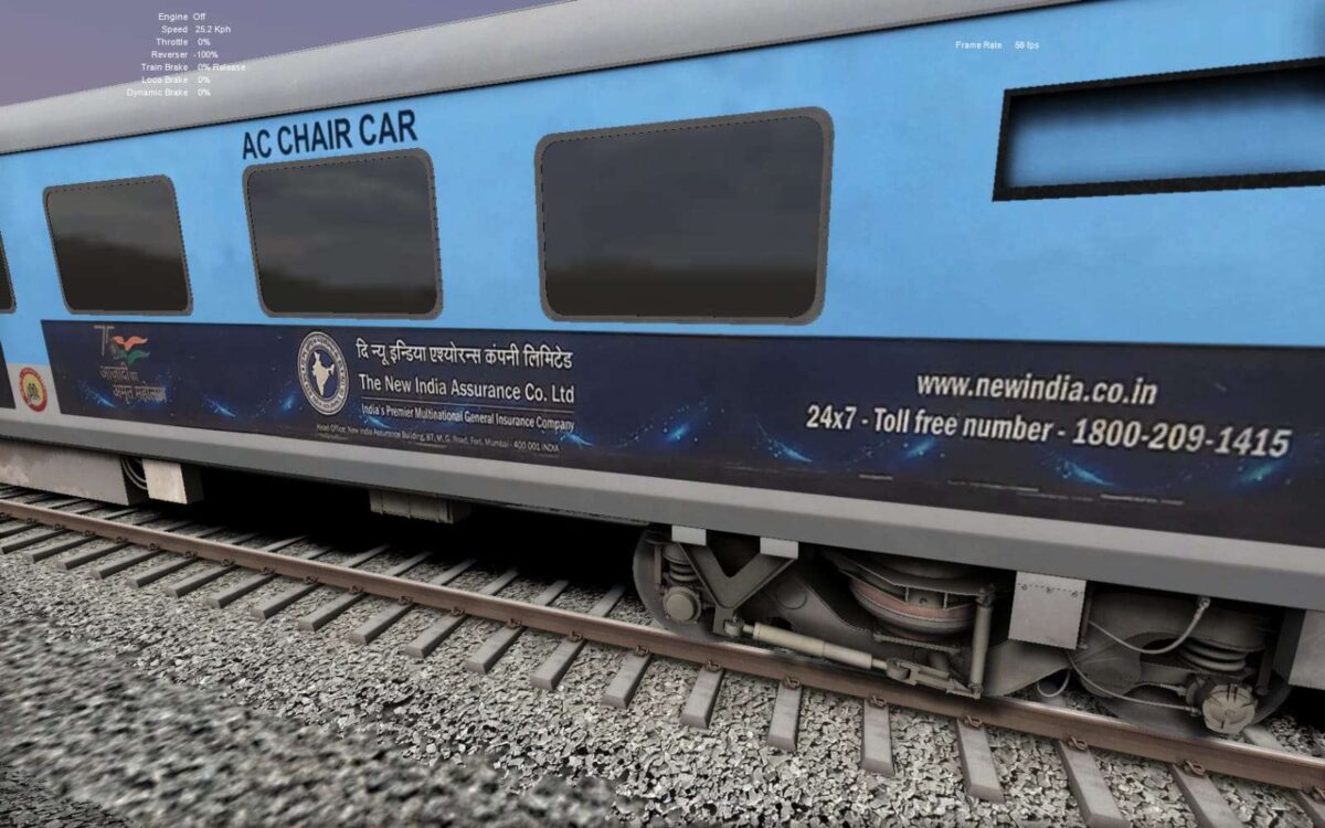 AC CHAIR CAR WITH AD For Aktrains - Image 2