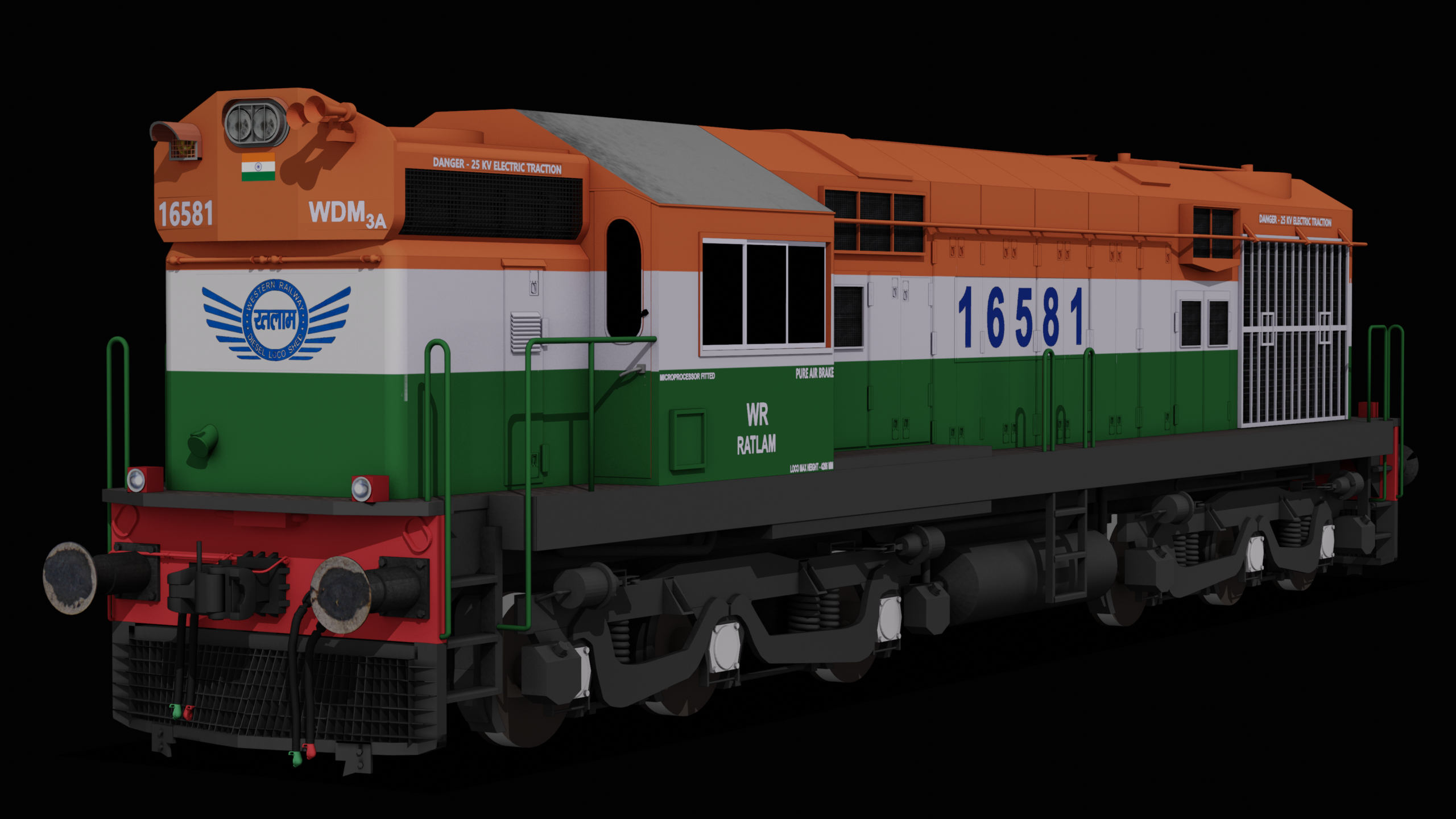 4K_RTM TRGWorks Freeware Ratlam Tri Colour WDM3A 16581 - Image 1